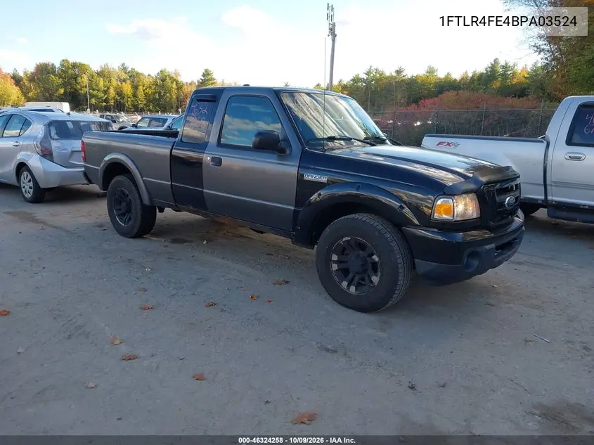 FORD RANGER 2011, VIN 1FTLR4FE4BPA03524