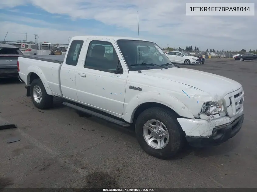 FORD RANGER 2011, VIN 1FTKR4EE7BPA98044