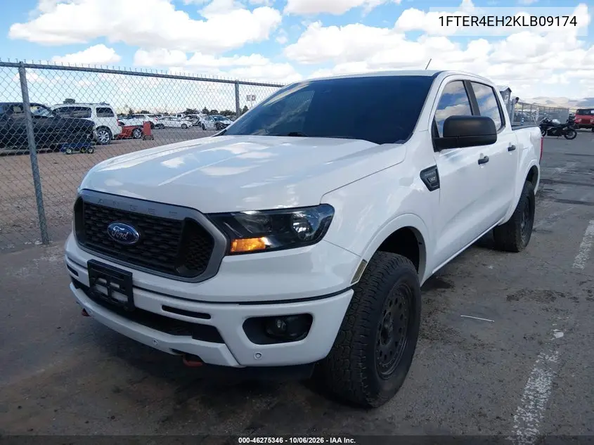 2019 FORD RANGER VIN 1FTER4EH2KLB09174 — фото 2