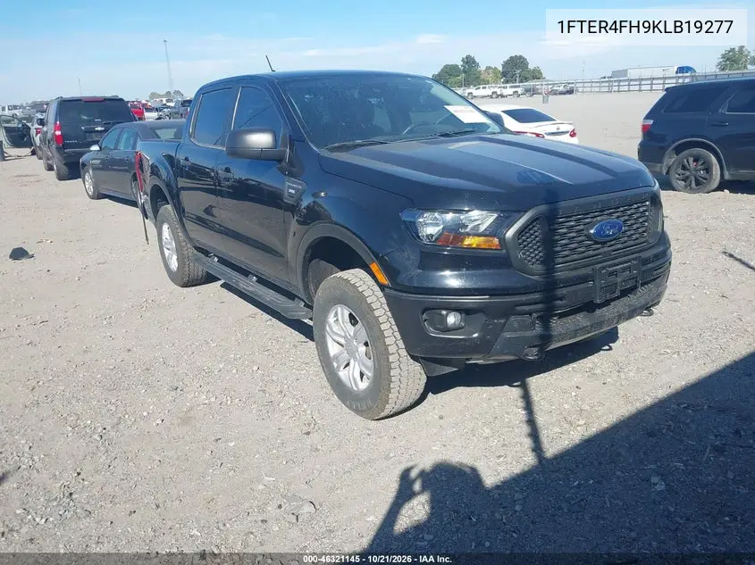 FORD RANGER 2019, VIN 1FTER4FH9KLB19277