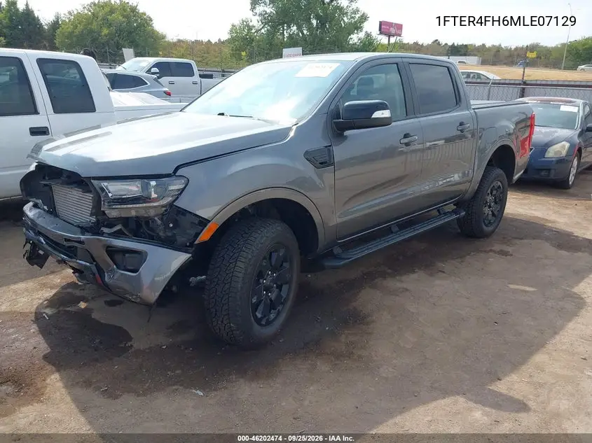 2021 FORD RANGER VIN 1FTER4FH6MLE07129 — фото 2