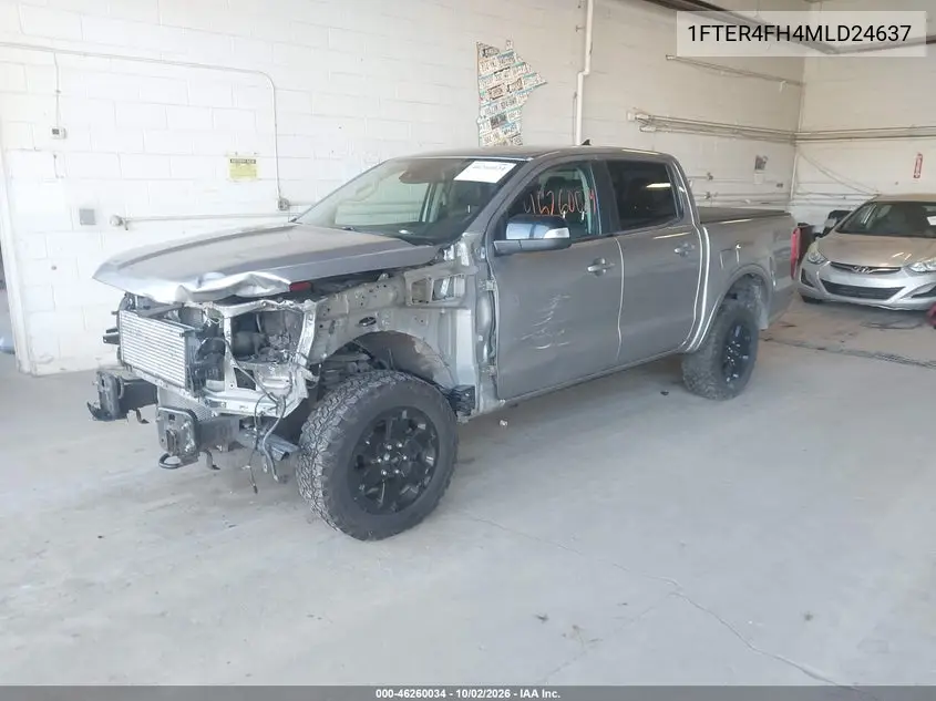 2021 FORD RANGER VIN 1FTER4FH4MLD24637 — фото 2