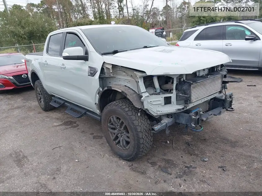 FORD RANGER 2022, VIN 1FTER4FH7NLD02701