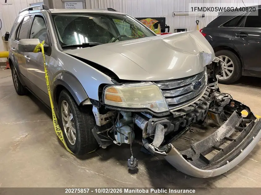 FORD TAURUS X 2008, VIN 1FMDK05W68GA40820