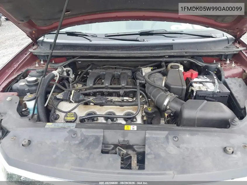 2009 FORD TAURUS X VIN 1FMDK05W99GA00099 — фото 10