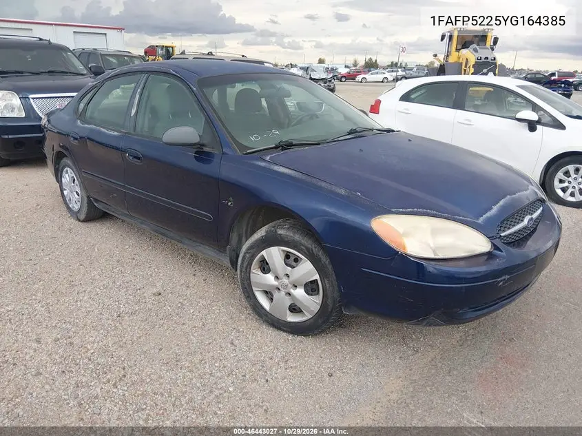 FORD TAURUS 2000, VIN 1FAFP5225YG164385