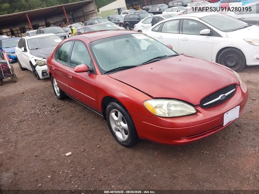 FORD TAURUS 2001, VIN 1FAFP53U91A280195