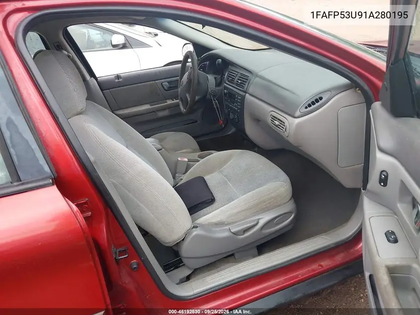 2001 FORD TAURUS VIN 1FAFP53U91A280195 — фото 5