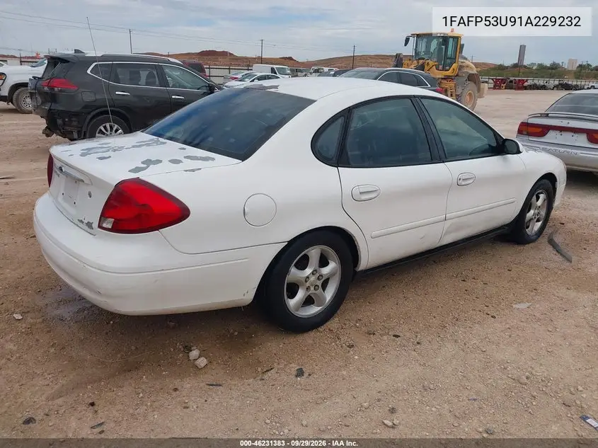 2001 FORD TAURUS VIN 1FAFP53U91A229232 — фото 4