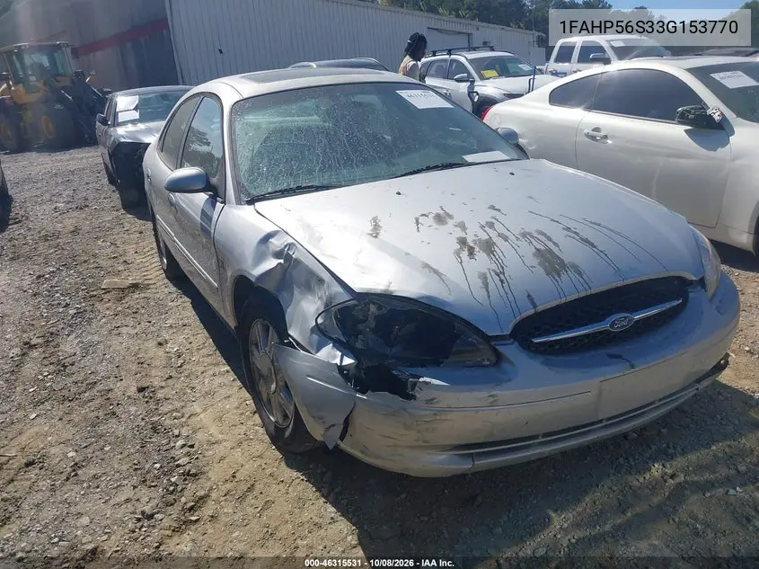 FORD TAURUS 2003, VIN 1FAHP56S33G153770