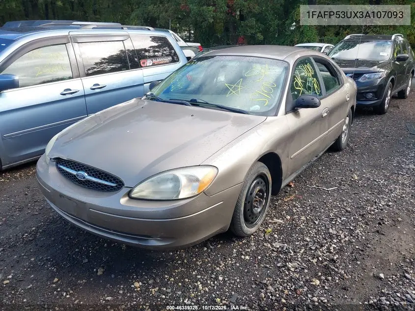 2003 FORD TAURUS VIN 1FAFP53UX3A107093 — фото 2