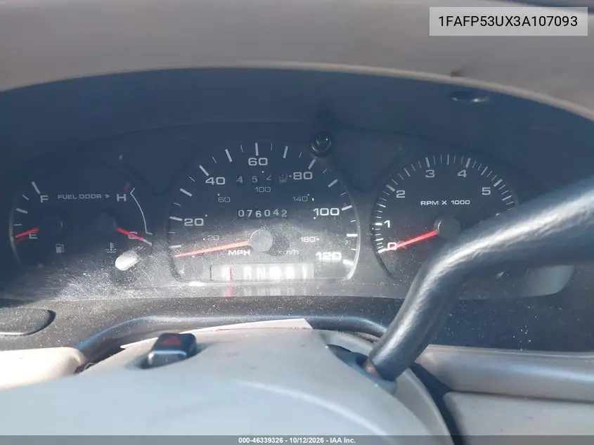 2003 FORD TAURUS VIN 1FAFP53UX3A107093 — фото 7