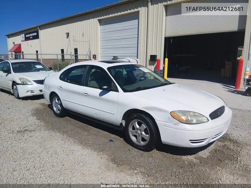 FORD TAURUS 2004, VIN 1FAFP55U64A212681