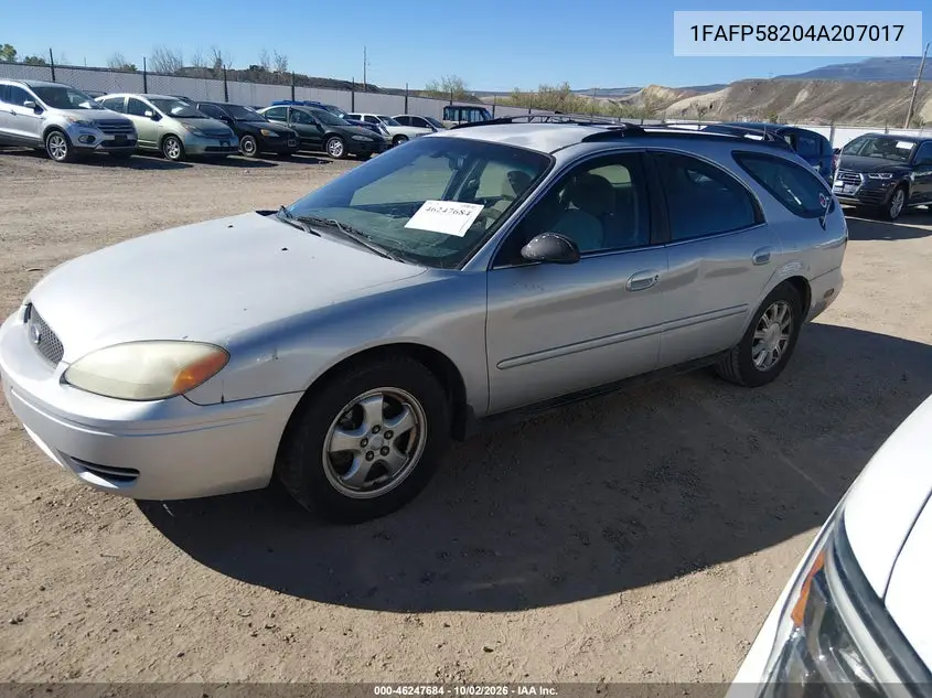 2004 FORD TAURUS VIN 1FAFP58204A207017 — фото 2