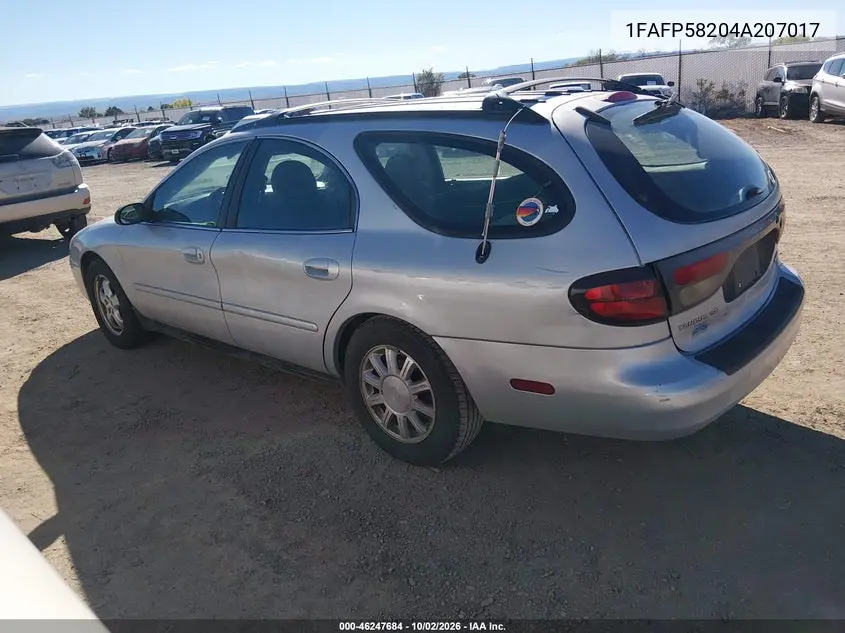 2004 FORD TAURUS VIN 1FAFP58204A207017 — фото 3