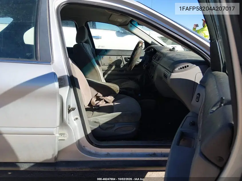 2004 FORD TAURUS VIN 1FAFP58204A207017 — фото 5