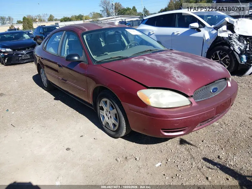 FORD TAURUS 2004, VIN 1FAFP52254A180793