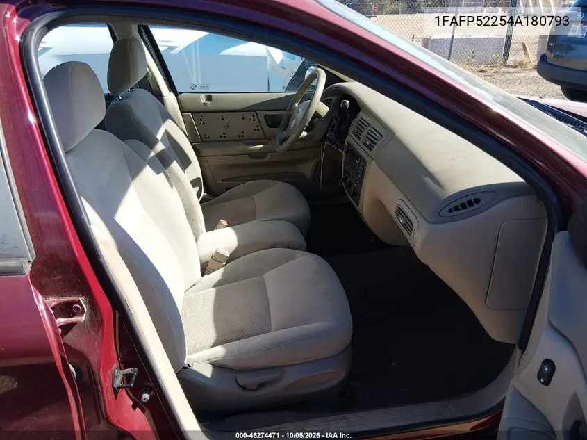 2004 FORD TAURUS VIN 1FAFP52254A180793 — фото 5