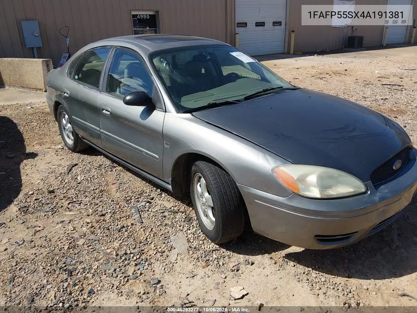FORD TAURUS 2004, VIN 1FAFP55SX4A191381