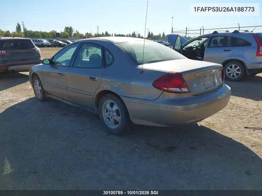 2006 FORD TAURUS VIN 1FAFP53U26A188773 — фото 3