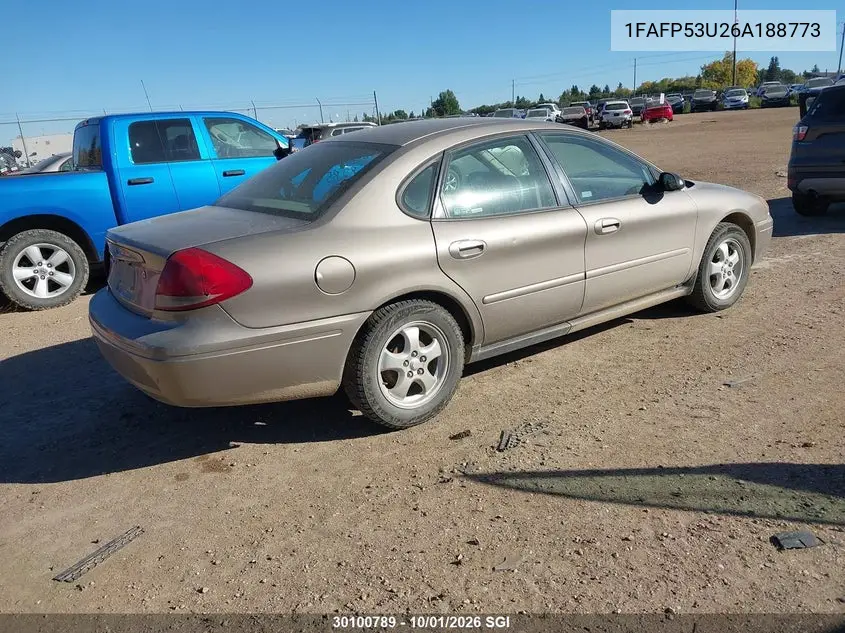 2006 FORD TAURUS VIN 1FAFP53U26A188773 — фото 4