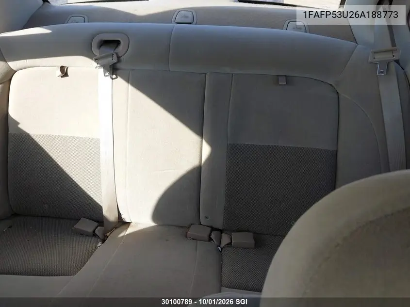 2006 FORD TAURUS VIN 1FAFP53U26A188773 — фото 8
