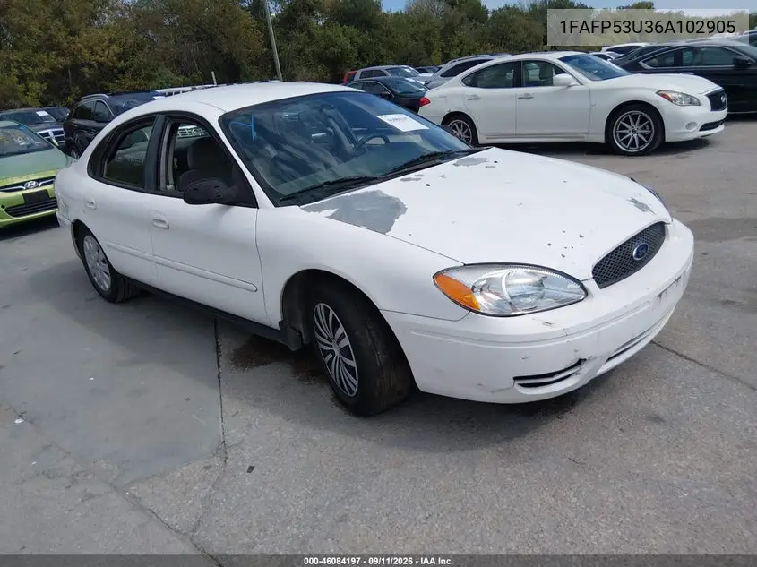 FORD TAURUS 2006, VIN 1FAFP53U36A102905