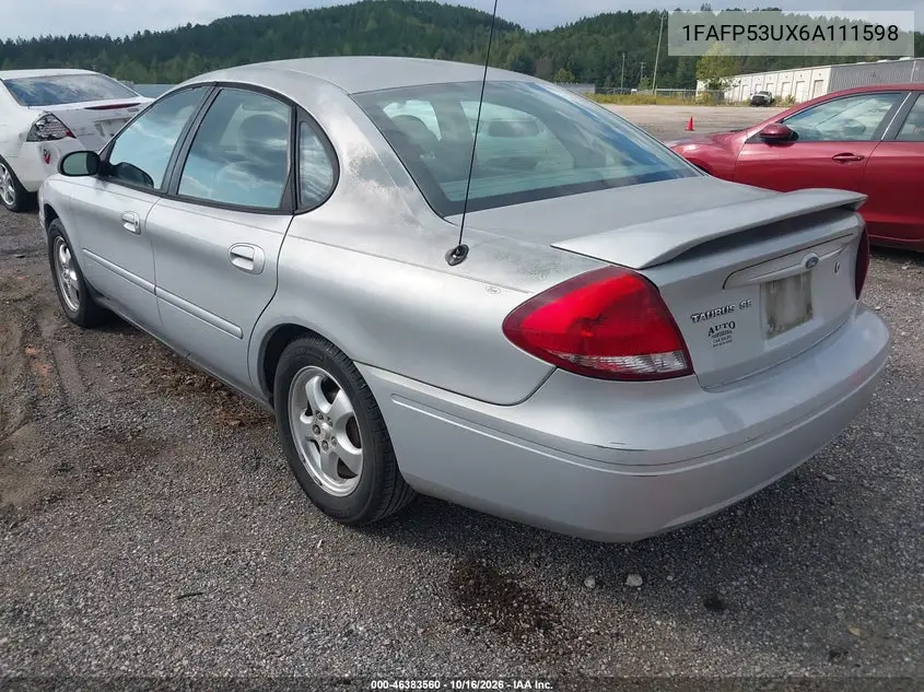 2006 FORD TAURUS VIN 1FAFP53UX6A111598 — фото 3