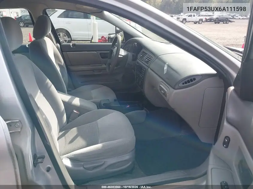 2006 FORD TAURUS VIN 1FAFP53UX6A111598 — фото 5