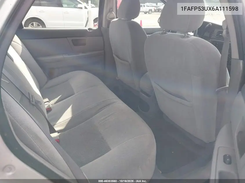 2006 FORD TAURUS VIN 1FAFP53UX6A111598 — фото 8