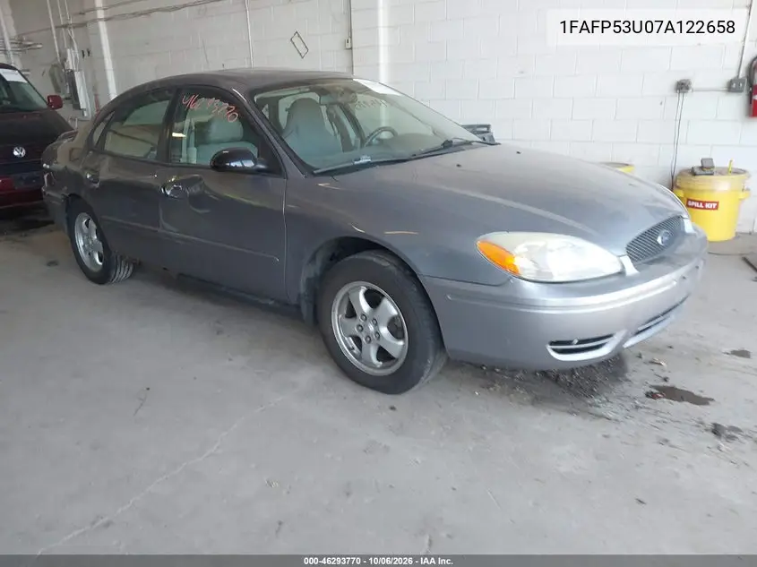 FORD TAURUS 2007, VIN 1FAFP53U07A122658