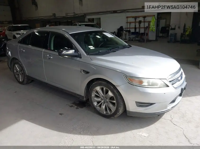 FORD TAURUS 2010, VIN 1FAHP2FW5AG104746