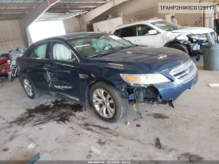 FORD TAURUS 2012, VIN 1FAHP2HW0CG129117