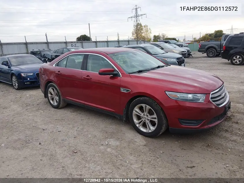 FORD TAURUS 2013, VIN 1FAHP2E86DG112572