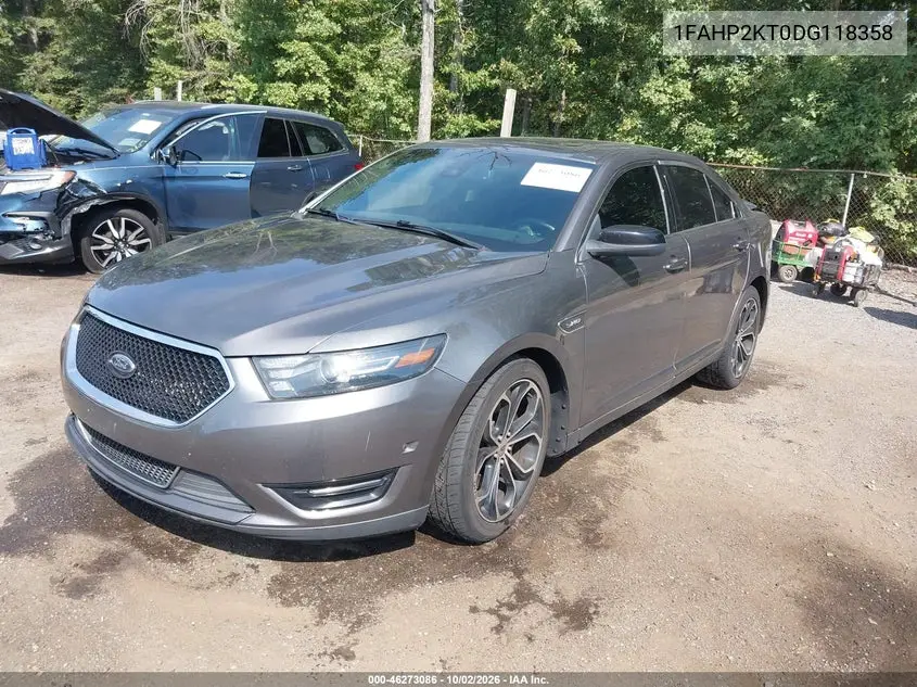 2013 FORD TAURUS VIN 1FAHP2KT0DG118358 — фото 2