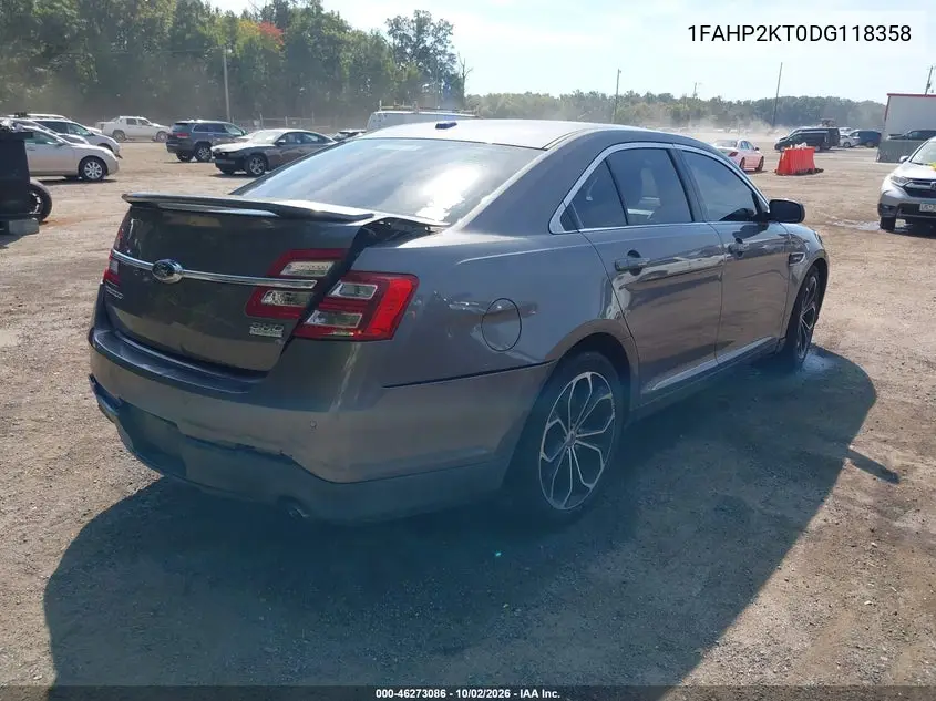 2013 FORD TAURUS VIN 1FAHP2KT0DG118358 — фото 4