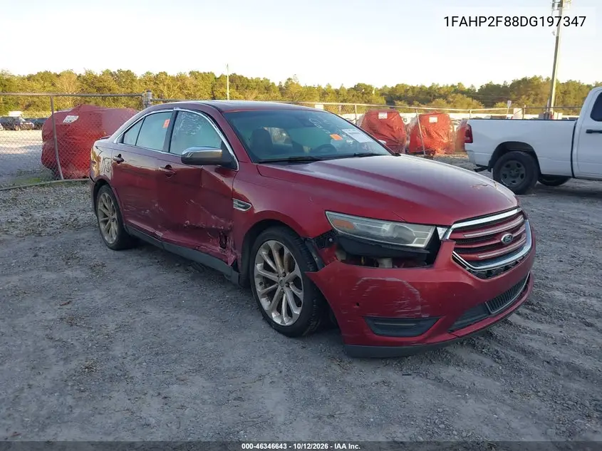FORD TAURUS 2013, VIN 1FAHP2F88DG197347