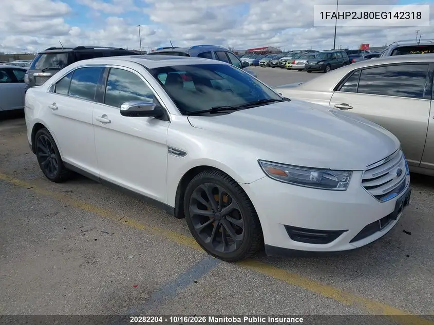 FORD TAURUS 2014, VIN 1FAHP2J80EG142318
