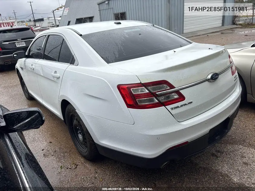2015 FORD TAURUS VIN 1FAHP2E85FG151981 — фото 3
