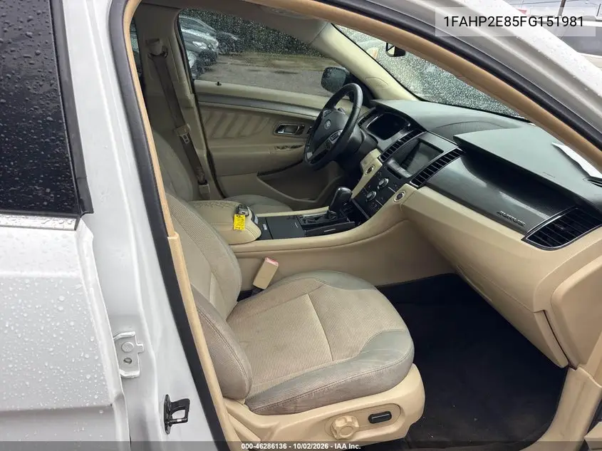 2015 FORD TAURUS VIN 1FAHP2E85FG151981 — фото 5