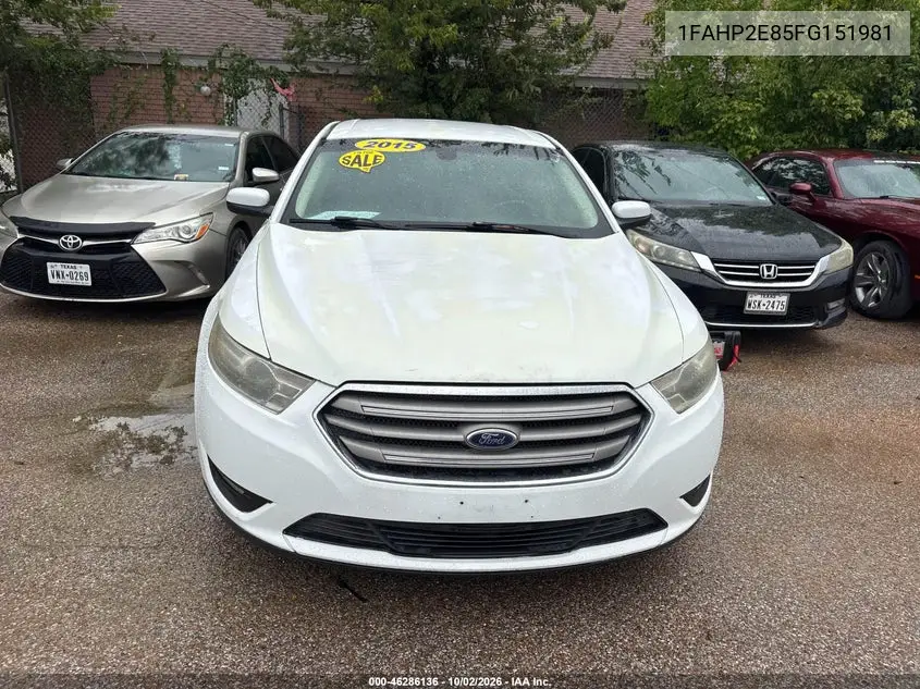 2015 FORD TAURUS VIN 1FAHP2E85FG151981 — фото 6