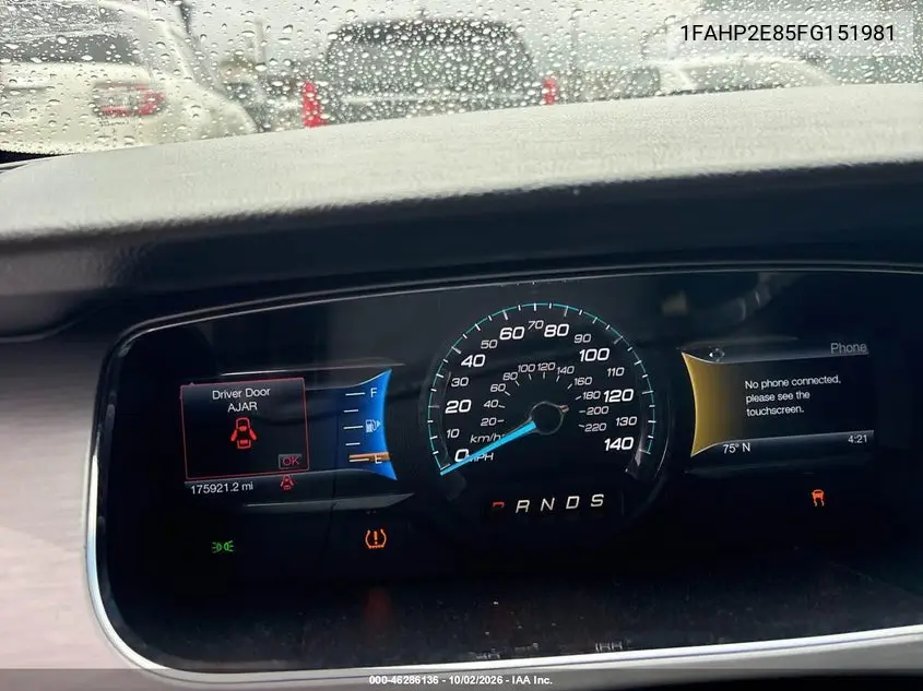 2015 FORD TAURUS VIN 1FAHP2E85FG151981 — фото 7