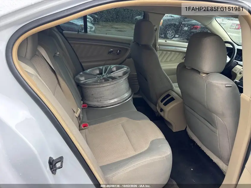 2015 FORD TAURUS VIN 1FAHP2E85FG151981 — фото 8