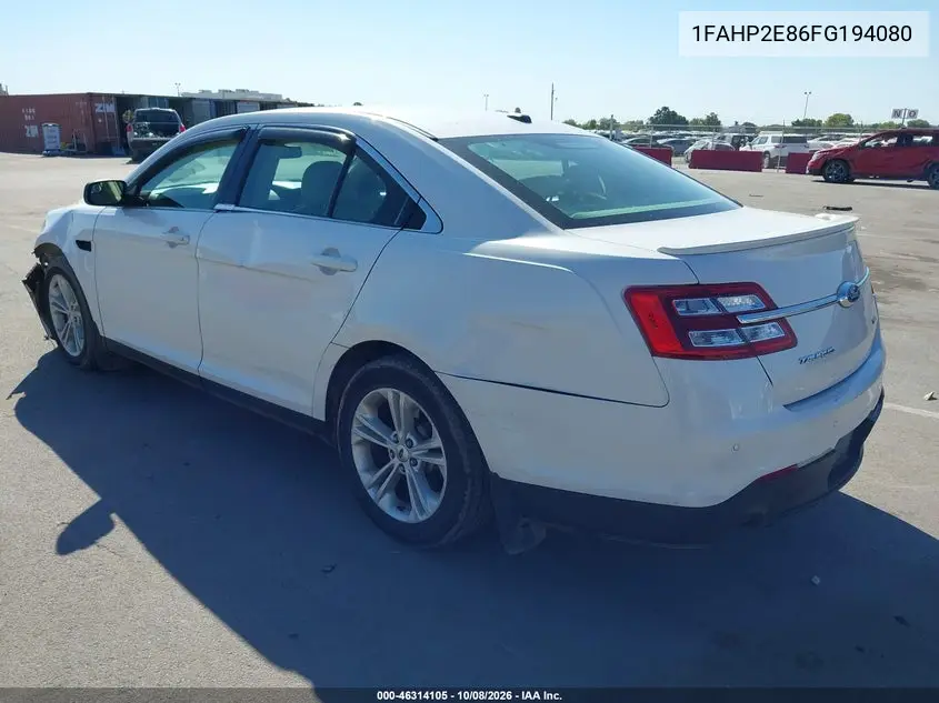 2015 FORD TAURUS VIN 1FAHP2E86FG194080 — фото 3