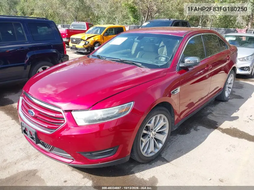 2015 FORD TAURUS VIN 1FAHP2F83FG180250 — фото 2