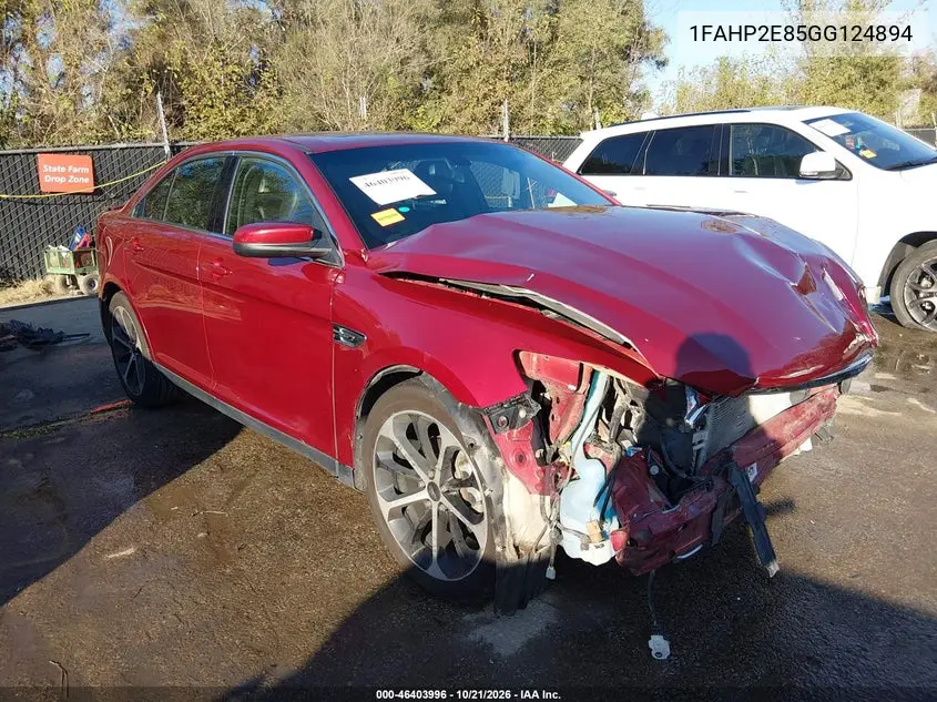 FORD TAURUS 2016, VIN 1FAHP2E85GG124894
