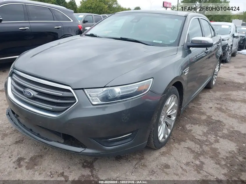 2017 FORD TAURUS VIN 1FAHP2F80HG104424 — фото 2
