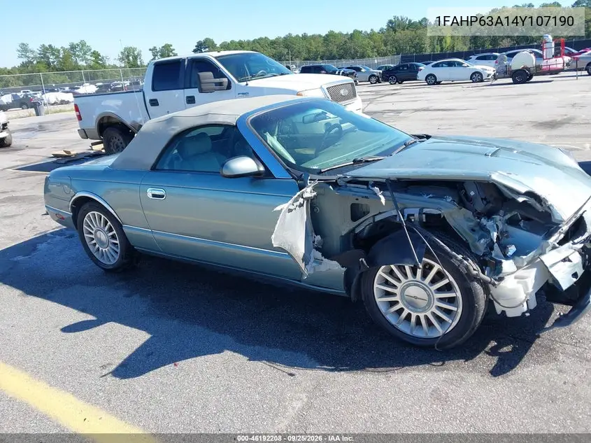 FORD THUNDERBIRD 2004, VIN 1FAHP63A14Y107190