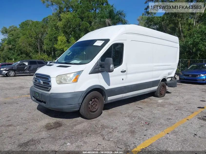 2015 FORD TRANSIT VIN 1FTSW3XM1FKA43583 — фото 2