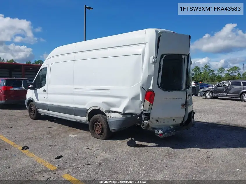2015 FORD TRANSIT VIN 1FTSW3XM1FKA43583 — фото 3